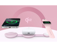 Anker MagGo Wireless Charging Station 3-in-1 Foldable Pad Pink - 1371542 - zdjęcie 2